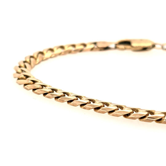 Pre Owned 9ct Curb Bracelet  ZU3